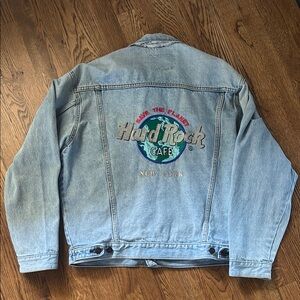 Hard Rock Cafe New York Blue Denim Jacket - Vintage